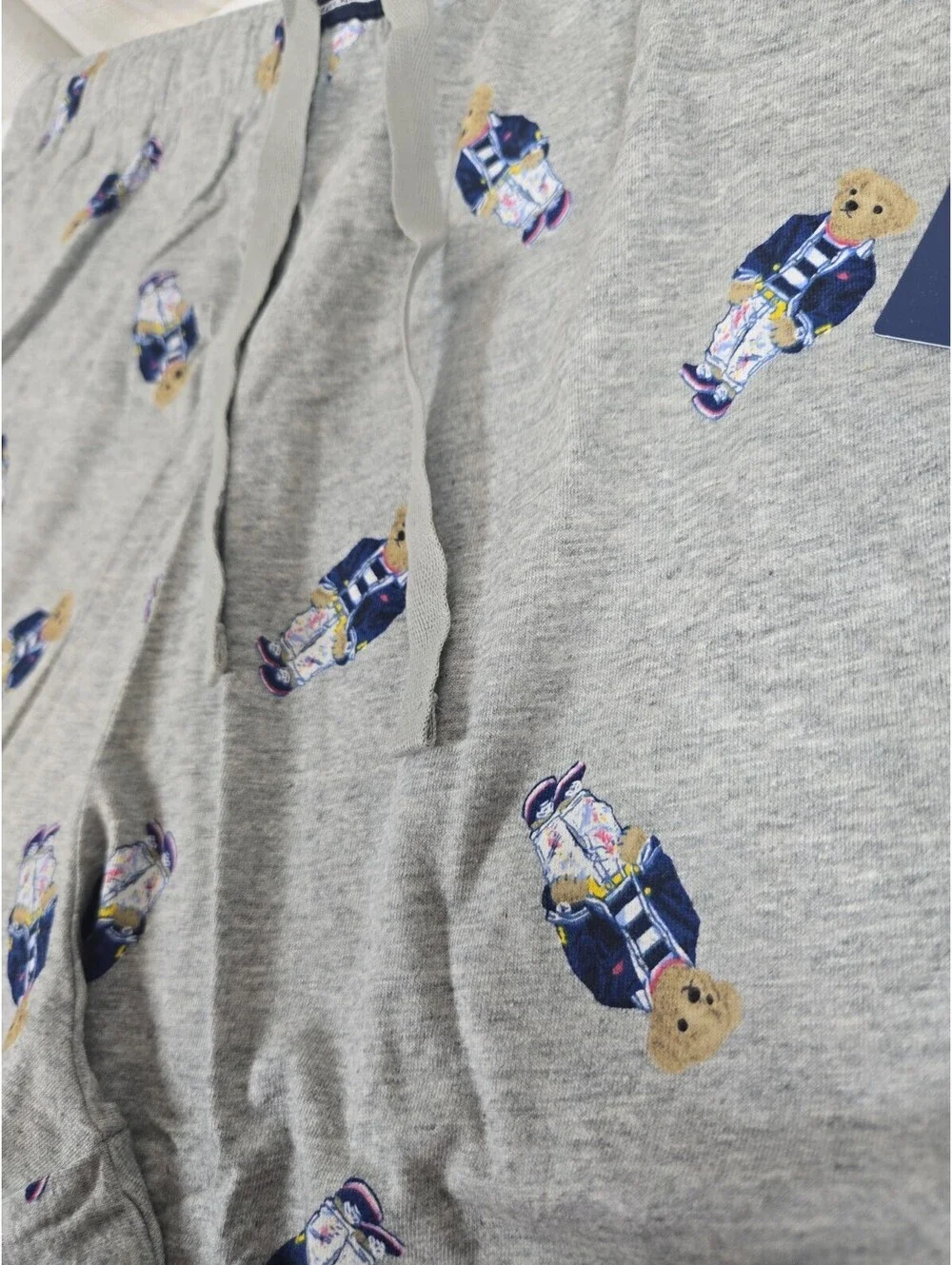 Polo Ralph Lauren Men's Gray Polo Bear Graphic Jersey Sleep Shorts Large